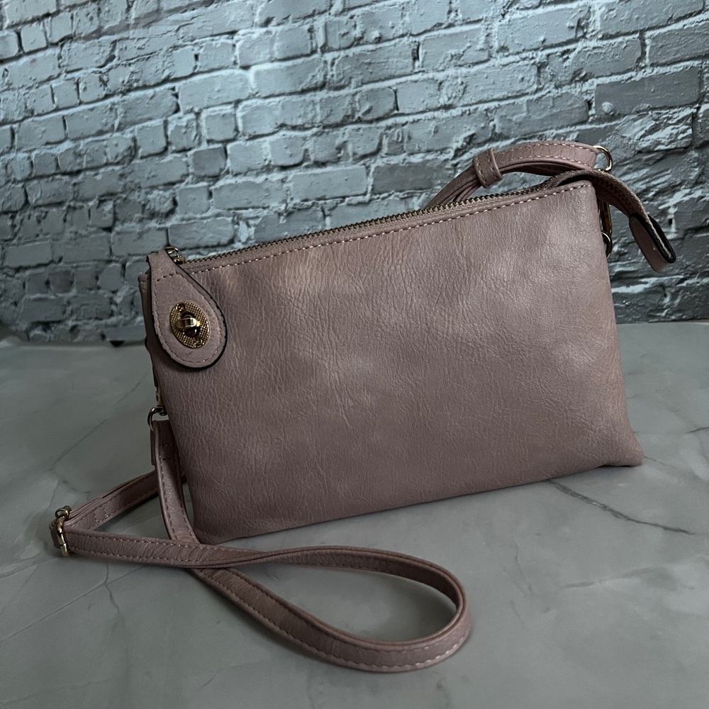 Light Mauve Crossbody Bag/Wristlet